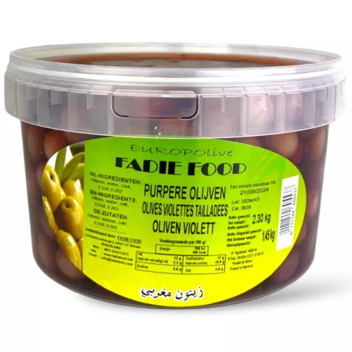 Fadie Food Purple Pitted Olives 2.30kg